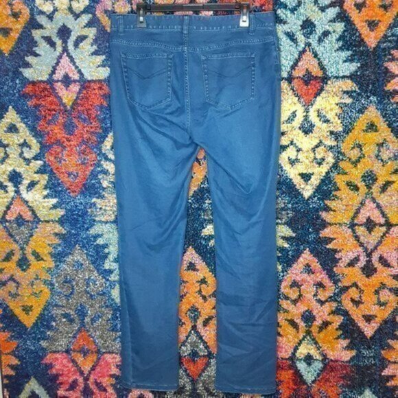 JJill womens dark distressed slim leg stretch jeans 10x34 EUC - Picture 2 of 4